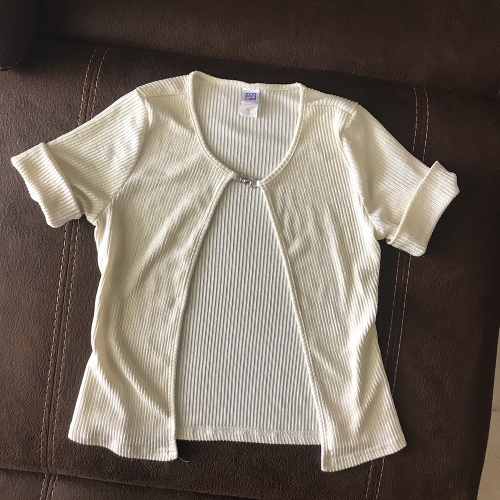 Stretch top, cardigan/vest